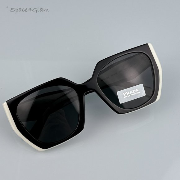 Prada Women Sunglasses Black White Grey Cat Eye PR15WS 09Q5S0 NEW AUTHENTIC main image 7